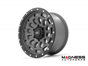 Ford Bronco Custom Wheels (1) - Rough Country - 87 Series - Gray w/ Black Ring - 17 x 8.5 / 6 x 5.5 / +0